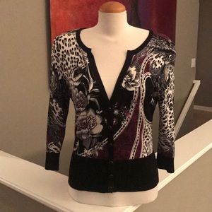 Whbm animal print cardigan. In perfect condition.